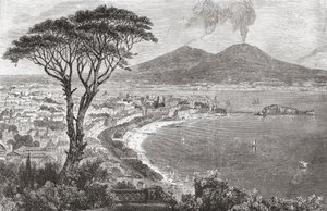Naples and Mount Vesuvius, Italy in the Late 19th Century. From Italian Pictures by Rev. Samuel Manning, Published c.1890. by Reverend Samuel Manning