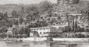 The Island of Palmaria, opposite La Spezzia, Italy in the late 19th century. From Italian Pictures by Rev. Samuel Manning, published c.1890.