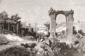 The Palatine from the Aventine Hill, Rome, Italy in the late 19th century by Reverend Samuel Manning