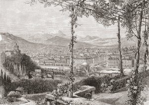 Turin, Italy in the late 19th century, from Italian Pictures by Rev. Samuel Manning
