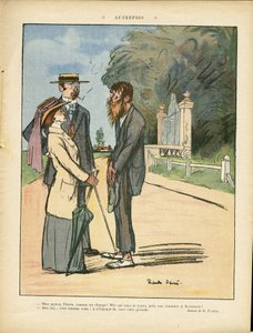 Illustration by Ricardo Flores (1878-1918) in Le Lire, 01/06/12 - Formerly - Countryside, Urban Architecture, Misery, Life of the Rich, Tree - Women by Ricardo Flores