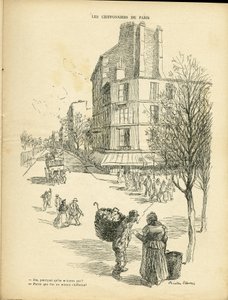 Illustration in Le Rire, 05/12/08 - The Ragpickers of Paris - Trades, Urban Architecture, Tree - Ragpickers
