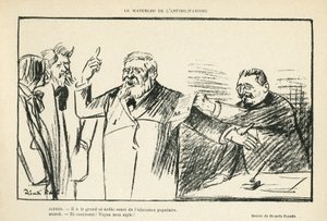 Illustration by Ricardo Flores (1878-1918) in Le Rire, 27/07/12 - The Waterloo of Antimilitarism - Antimilitarism - Jaures Jean, Herve Gustave (1871-1944) by Ricardo Flores