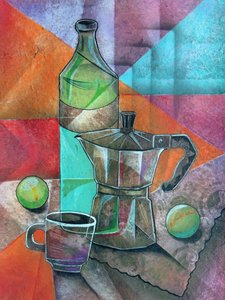 Geometric Coffee Still Life by Ricardo Maya