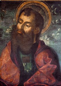 Saint Paul and Saint Peter (detail representing Saint Paul) - Painting by Riccardo Quartararo, 1493