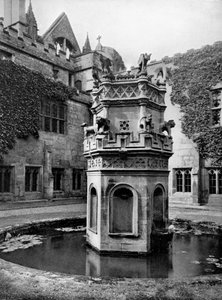 Fountain in the Cloisters of Newstead Abbey, Nottingham