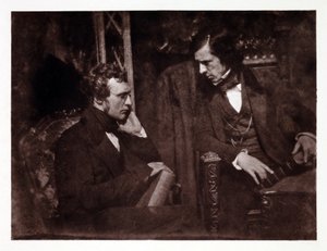 Two men in conversation: Dr Samuel Brown (1817-1856) and Reverend George Gilfillan (1813-1878), photograph circa 1840 by John Pardon