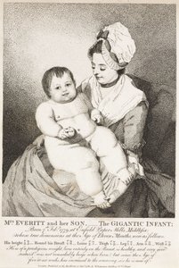 Mrs Everitt and her Son; the Gigantic Infant