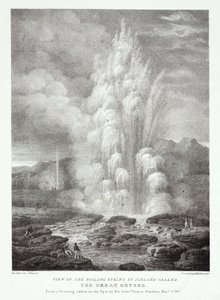 View of the Boiling Spring in Iceland Called the Great Geyser by John Pardon
