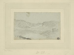 Hilly Landscape by Richard (attr.to) Wilson