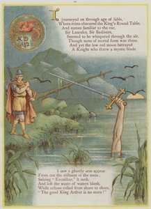 Page from Upstream by Richard Andre, King Arthur and Excalibur