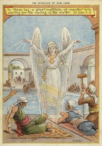 The Miracles of Christ: sick people waiting for the moving of the water by an angel by Richard Andre