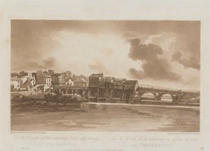 On the Banks of the Marne below the Bridge at Charenton 1803; Plate 19 from Views in Paris, the Emanuel Volume by Richard Banks Harraden