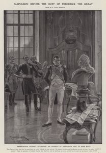 Napoleon Before the Bust of Frederick the Great by Richard Caton II (after) Woodville