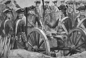 The Men who served under Clive by Richard Caton II (after) Woodville