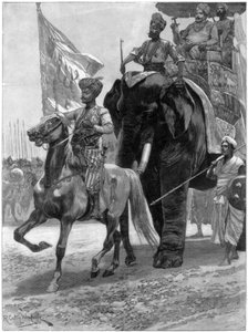 Arrival of the Nawab Siraj Ud Daulah before Clive