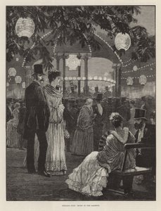 Evening Fete for the Benefit of the London Hospitals - Music in the Gardens by Richard Caton Woodville