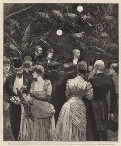 Evening fete for the benefit of the London Hospitals - the Princess of Wales selling flowers by Richard Caton Woodville