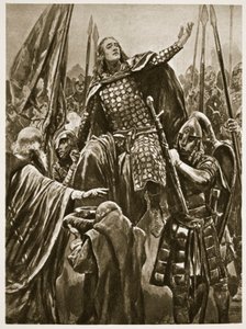 The Elevation of Edward the Elder at His Coronation at Kingston-on-Thames, Whitsunday by Richard Caton Woodville