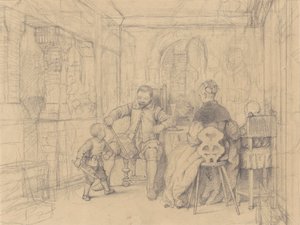 The Fencing Lesson, c.1847-49 by Richard Caton Woodville