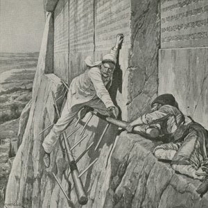A Narrow Escape for Sir Henry Rawlinson at the Rock of Behistun