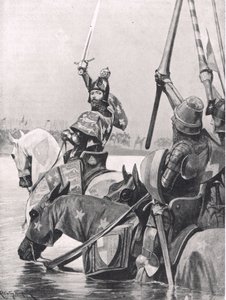 Edward III crossing the Somme before the Battle of Crecy by Richard Caton Woodville junior
