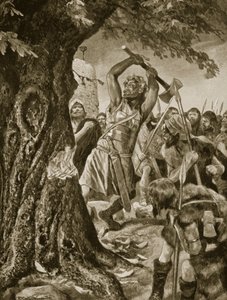Malachy Felling the Munster Coronation Tree in 982, Illustration from 