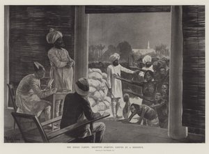 The Indian Famine, relieving Starving Natives at a Residency by Richard Caton Woodville junior