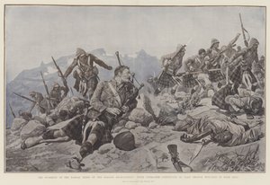 The Storming of the Dargai Ridge by the Gordon Highlanders, Piper Findlater continuing to play though wounded in both Legs
