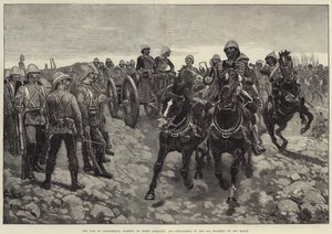 The War in Afghanistan, Battery of Horse Artillery and Detachment of the 66th Regiment on the March by Richard Caton Woodville junior