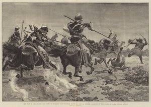 The War in the Sudan, the Fight at Hasheen, Near Suakin, 20 March, the 5th Lancers Charging on the Flank of Osman Digna