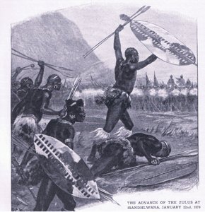 The advance of the Zulus at Isandhlwana 22 January 1879