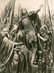 The Elevation of Edward the Elder at His Coronation at Kingston-on-Thames, Whitsunday, 901 by Richard Caton Woodville junior