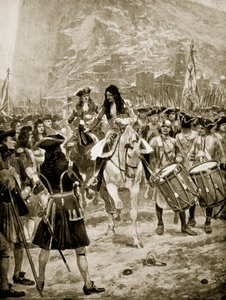 The surrender of Gibralter to the English, 24th July 1704, illustration from 