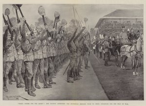 Three Cheers for the Queen!, Her Majesty Inspecting the Household Brigade Prior to their Departure for the Seat of War