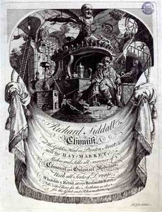 Trade card for Richard Siddall, Chemist, at the Golden Head, Panton Street, London