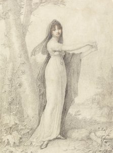 Portrait of a Lady Standing near a Lake by Richard Cosway