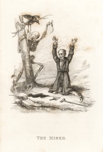 The Skeleton of Death and the Miser (engraving)