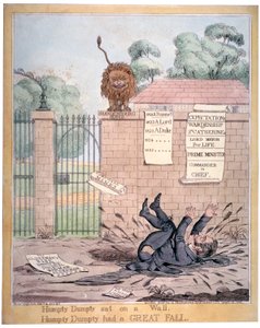 Humpty Dumpty sat on a Wall, 1821