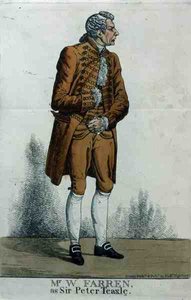 Mr William Farren (1786-1861) as Sir Peter Teazle by Richard Dighton