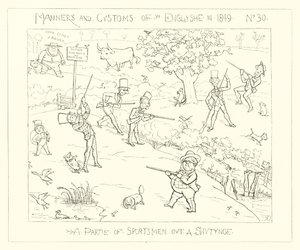A party of sportsmen out shooting (1849)