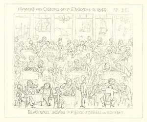 Blackwall showing the public dining on whitebait (1849)