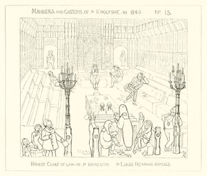 Highest Court of Law in the Kingdom, The Lords hearing Appeals (1849) by Richard Doyle