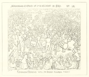 Kensington Gardens with the band playing (1849)