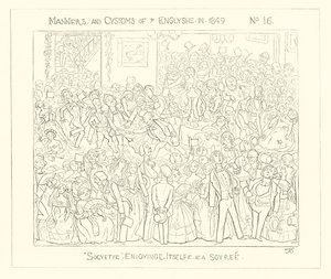 Society enjoying itself at a Soiree (1849)