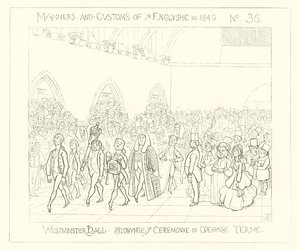 Westminster Hall, The ceremony of opening term (1849)