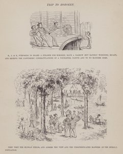 Page from The American Tour of Messrs Brown, Jones and Robinson (engraving)