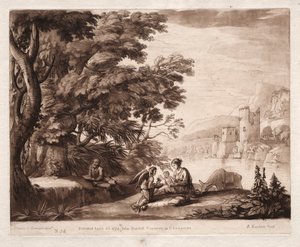Liber Veritatis: No. 38, The Repose of the Holy Family along a River