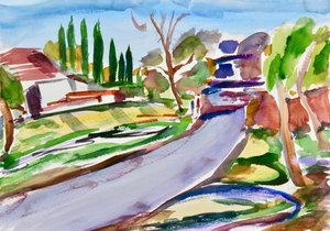 Back Road with Shadows, 2017