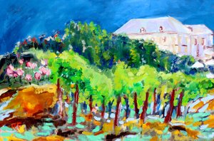 Chateau and Vines by Richard Fox